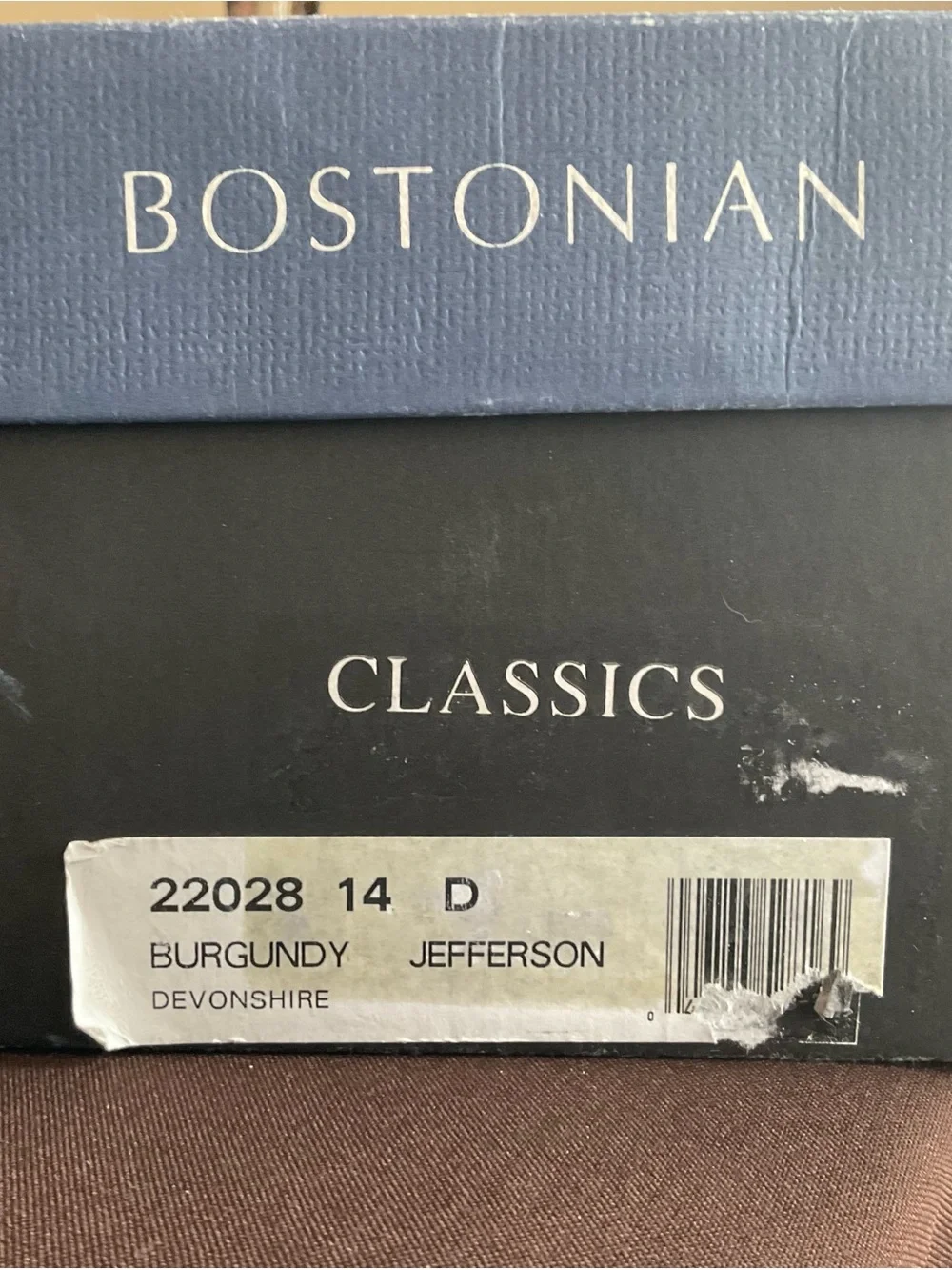 Bostonian Men’s Burgundy Cap-Toe Derby Shoes